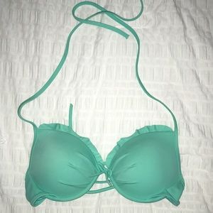 Turquoise blue bikini top